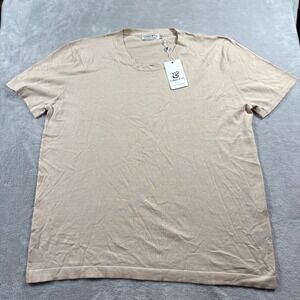 Collars & Co T Shirt Mens 3XL Beige Knit Cotton Crew Neck Outdoor
